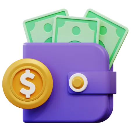 Billetera de dinero  3D Icon