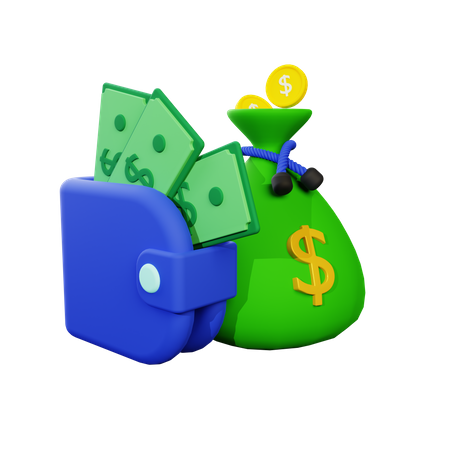 Billetera de dinero  3D Icon