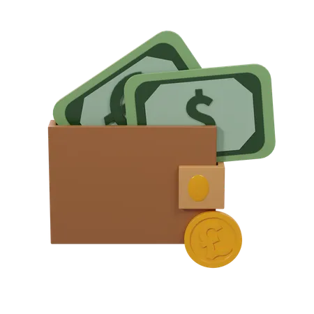 Billetera de dinero  3D Icon