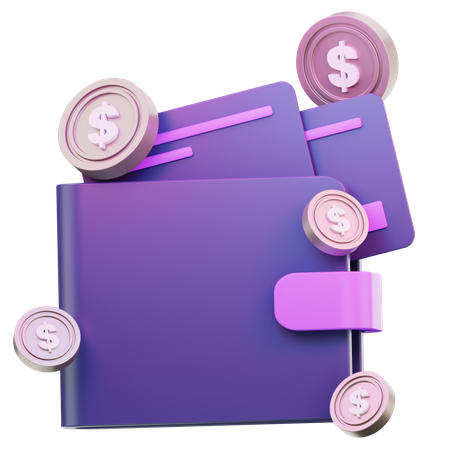 Billetera de dinero  3D Icon