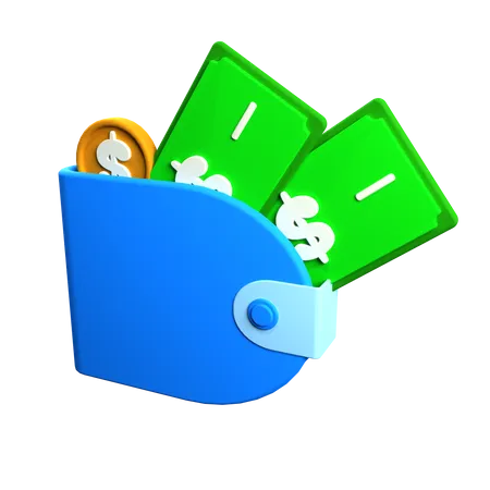 Billetera de dinero  3D Icon