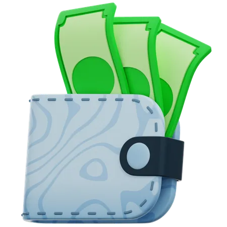 Billetera dinero en efectivo  3D Icon