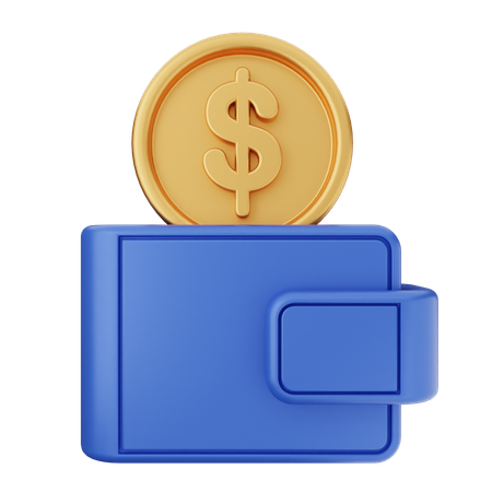 Monedero moneda dolar  3D Icon