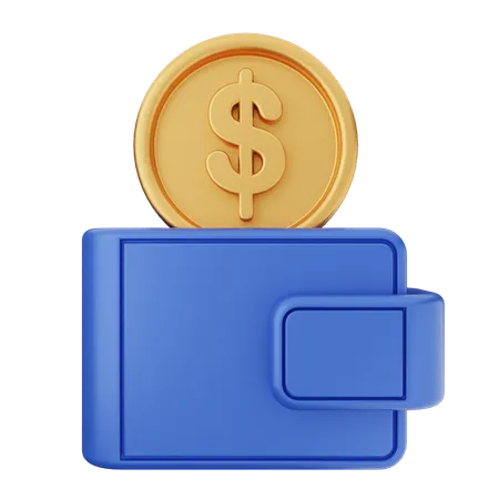 Monedero moneda dolar  3D Icon