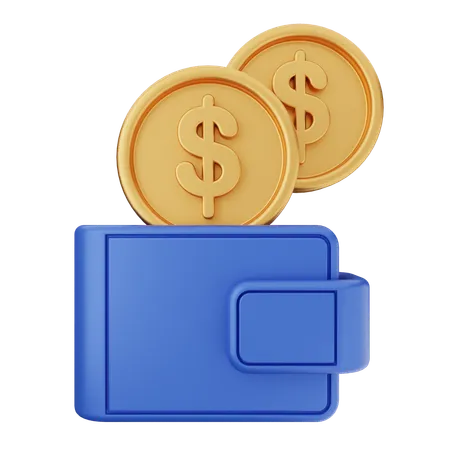 Monedero moneda dolar  3D Icon