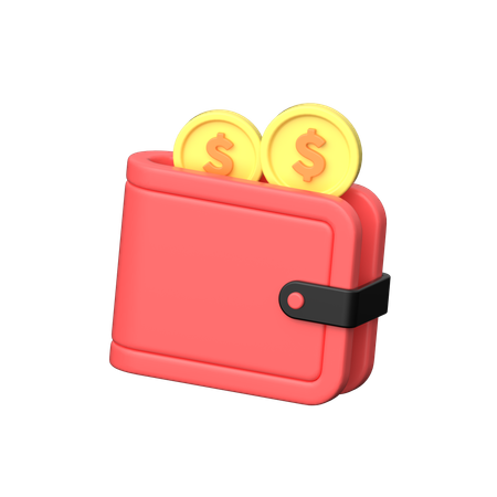 Monedas de billetera  3D Icon