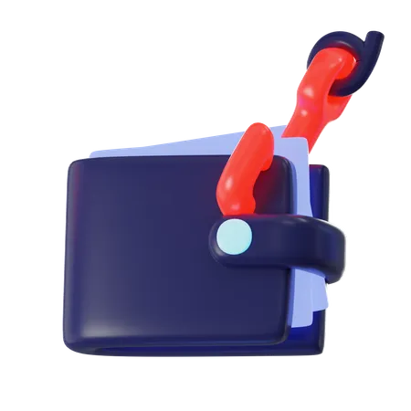 Phishing de billetera  3D Icon