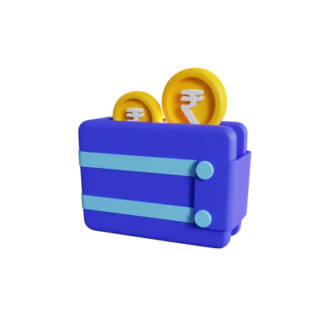 Billetera rupia  3D Icon