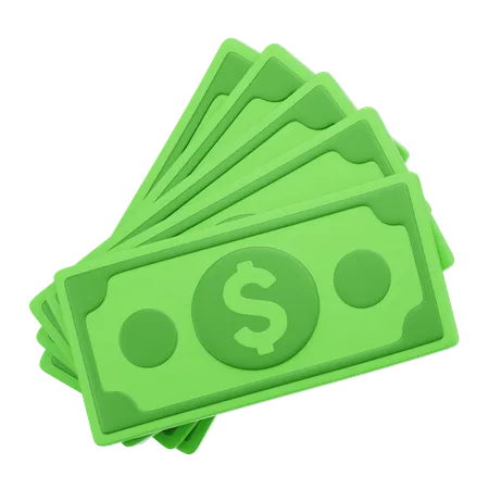 Billetes  3D Icon