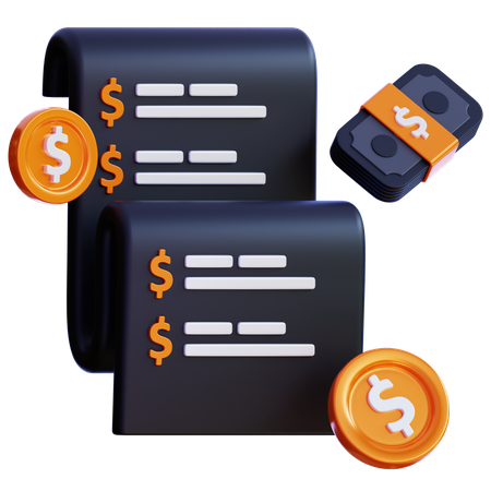 Billetes de banco  3D Icon