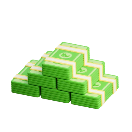 Billetes de banco  3D Illustration