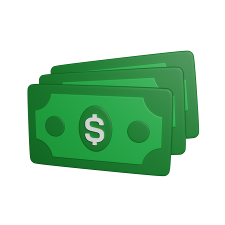 Notas de dinero  3D Icon