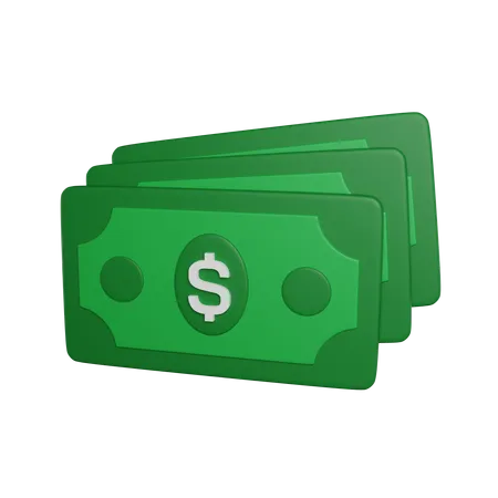 Notas de dinero  3D Icon