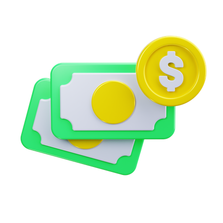 Notas de dinero  3D Icon