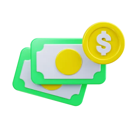 Notas de dinero  3D Icon