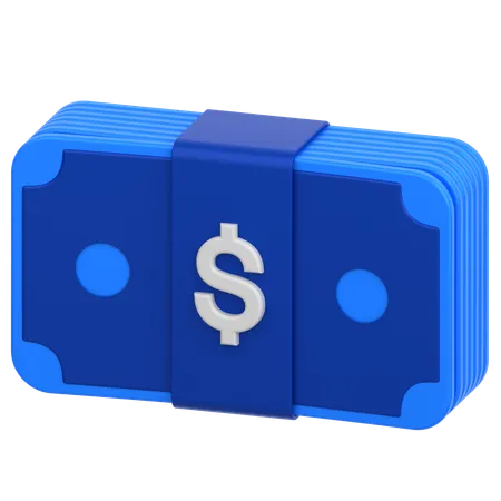 Notas de dinero  3D Icon