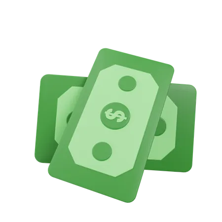 Notas de dinero  3D Icon