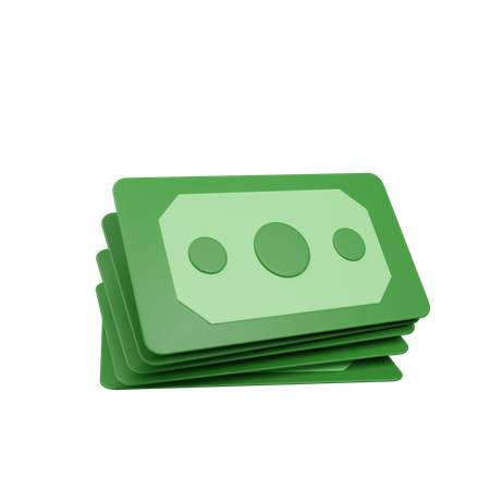 Notas de dinero  3D Icon