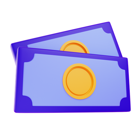 Notas de dinero  3D Icon