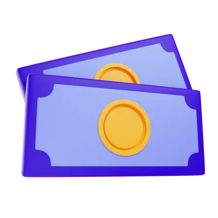 Notas de dinero  3D Icon