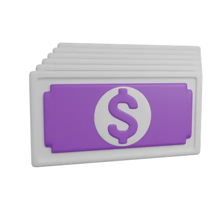 Billetes de un dolar  3D Icon