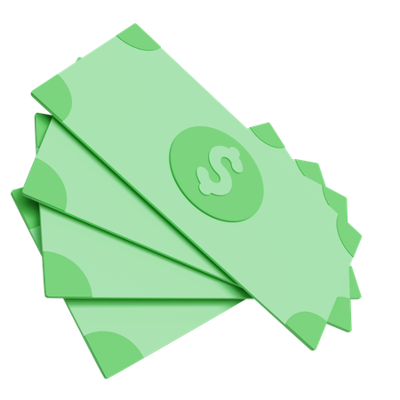 Billetes de un dolar  3D Icon