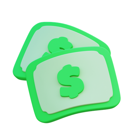 Billetes de un dolar  3D Icon