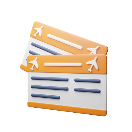 Boletos de avión  3D Icon