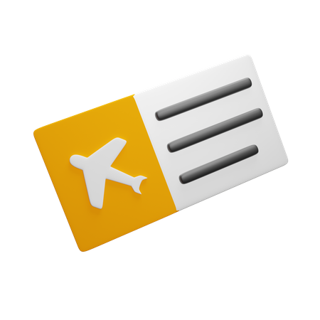 Boletos de avión  3D Icon