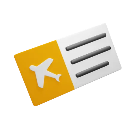 Boletos de avión  3D Icon