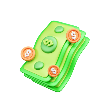 Billets de banque  3D Icon