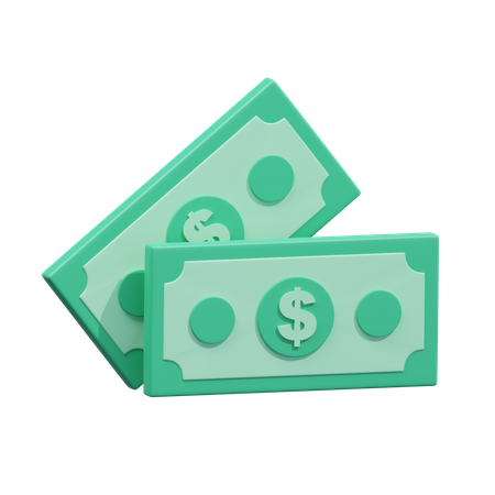 Billets de dollars  3D Icon