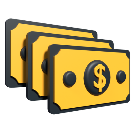 Billets en dollars  3D Illustration