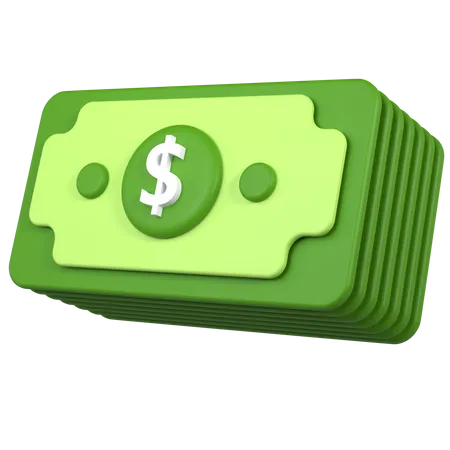 Billets de dollars  3D Icon