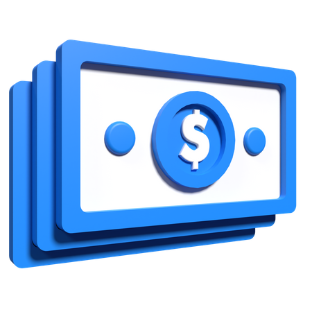 Billets de dollars  3D Icon