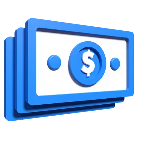 Billets de dollars  3D Icon