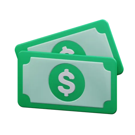 Billets de dollars  3D Icon