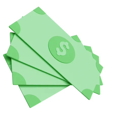 Billets de dollars  3D Icon