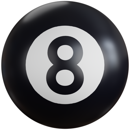 Billiard Ball Eight  3D Icon