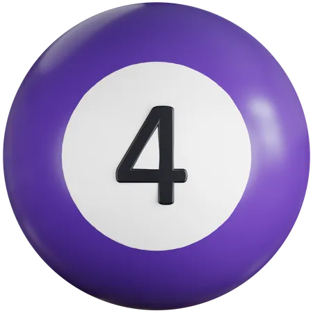 Billiard Ball Four  3D Icon