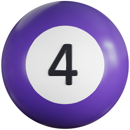 Billiard Ball Four  3D Icon