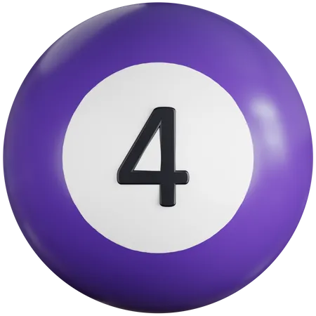 Billiard Ball Four  3D Icon