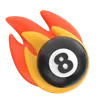 Billiard Ball With Fire