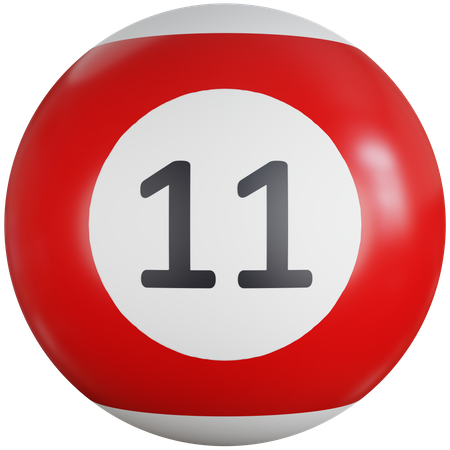 Billiard Ball With Number Eleven  3D Icon