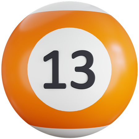 Billiard Ball With Number Thirteen  3D Icon
