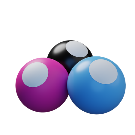 Billiard Balls 3D Illustration