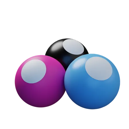 3 Smooth Pool Balls For Your Sporty Project 3D Illustration