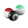 snooker balls 3d logos