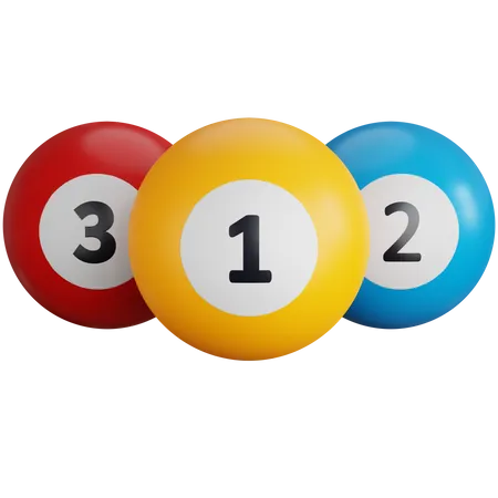3 D Icon Illustration Three Billiard Balls 3D Icon