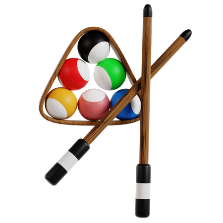 Billiard Balls Triangle Rack  3D Icon